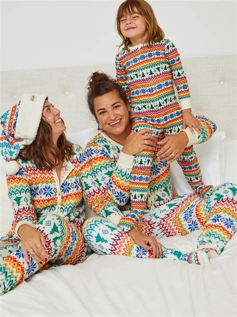 Matching Printed Thermal Knit Long Sleeve Pajama Top For Women Old Navy