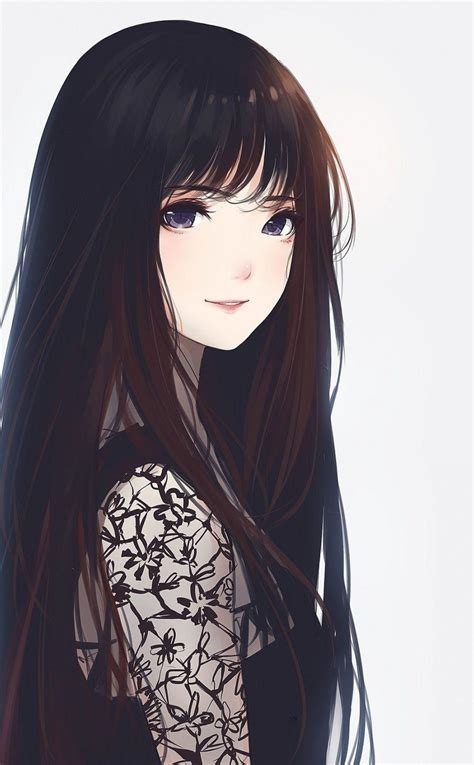 Long Haired Girl Anime Wallpapers Wallpaper Cave