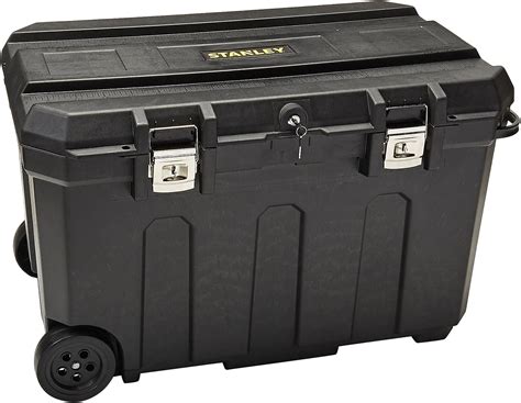 Mobile Wheeled Rolling Lockable Tool Storage Chest Jobsite Box Stanley