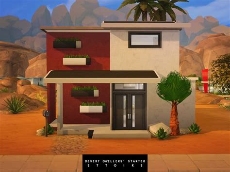 Ettoires Desert Dwellers Starter Sims House Sims 4 House Design