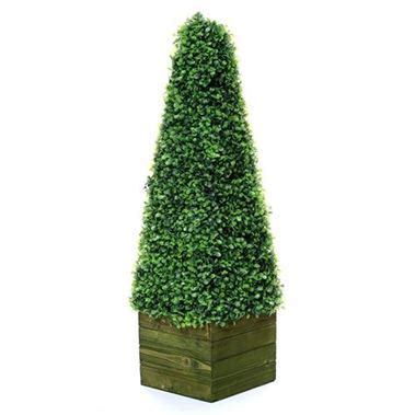 Wholesale floral supplies for the serious florist. Artificial Boxwood Cone in Wooden Box | Wholesale Silk ...