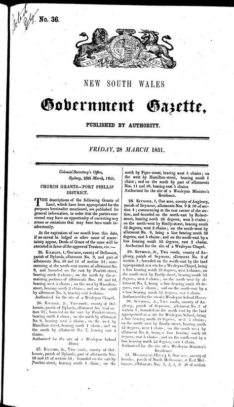 Victoria Government Gazette Online Archive 1851 P549