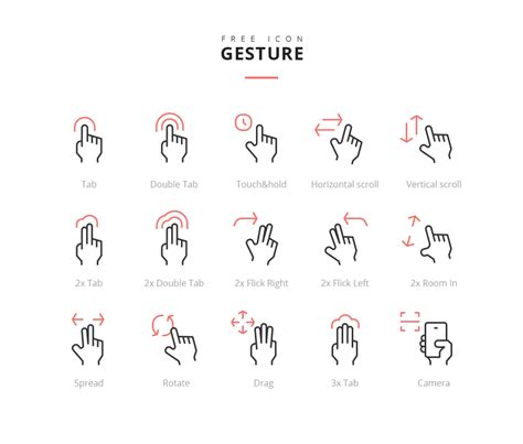 Gesture Icon Freebie By Rena Xiao On Dribbble