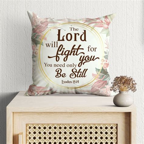 Bible Verse Wall Art Exodus 1414 The Lord Will Fight For You Canvas