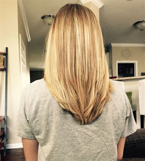 Long layers are the key to getting. V shape in the back with some long layers! My new hair ...