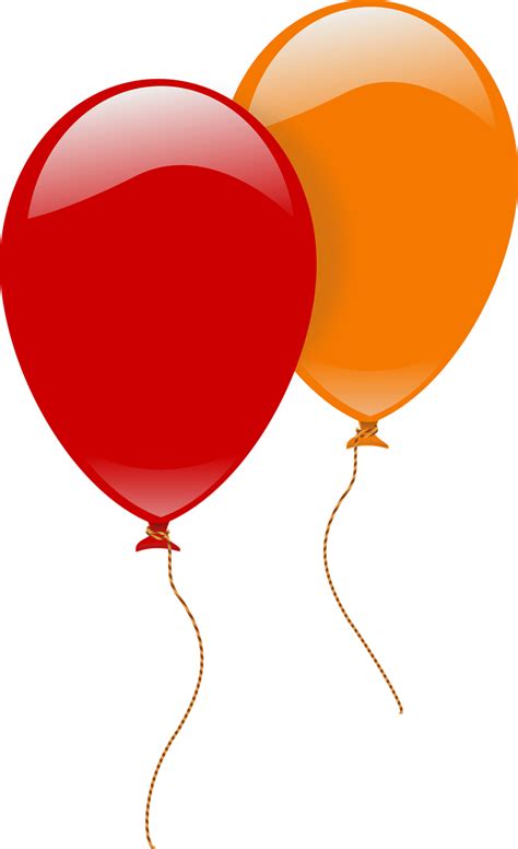 Balloons Free Stock Photo Illustration Of A Red And An Orange