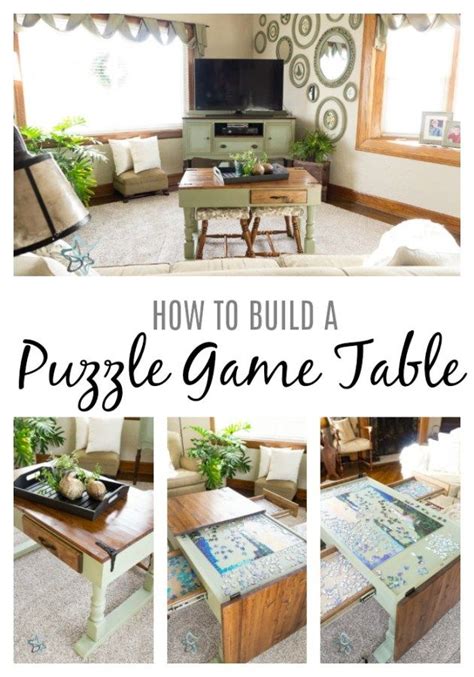 How To Build A Jigsaw Puzzle Game Table Table Games Diy Puzzles Diy