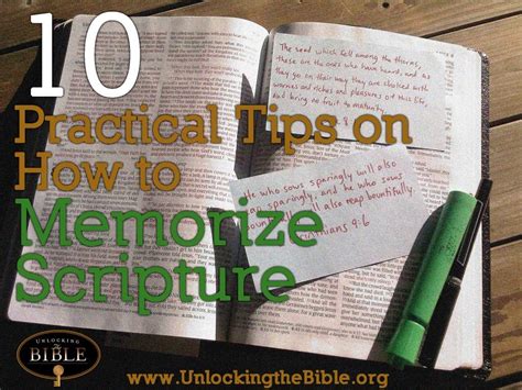 10 Practical Tips For Memorizing Scripture Unlocking The Bible How