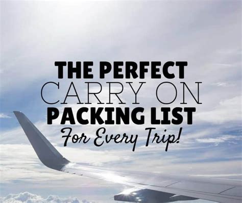 Pack Like A Pro The Ultimate Carry On Packing List