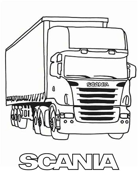 Kleurplaten Vrachtwagen Scania Kleurplaat Vrachtwagen Sexiz Pix