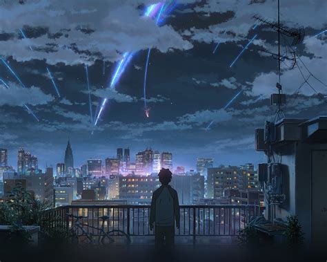 The great collection of free anime wallpapers for laptops for desktop, laptop and mobiles. wallpaper for desktop, laptop | aw28-yourname-night-anime ...