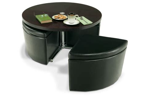 Not only does the unique coffee table hide three super comfy ottomans right underneath when they're not in use, but when if you opt to not have the ottomans you'll save a few hundred bucks, but in our opinion, the hidden ottomans underneath the coffee table are. this coffee table has 4 ottomans (with storage), the table ...