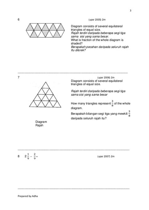 Spm past year question 2010 ( additional science p. Upsr past year question paper 2 fraction