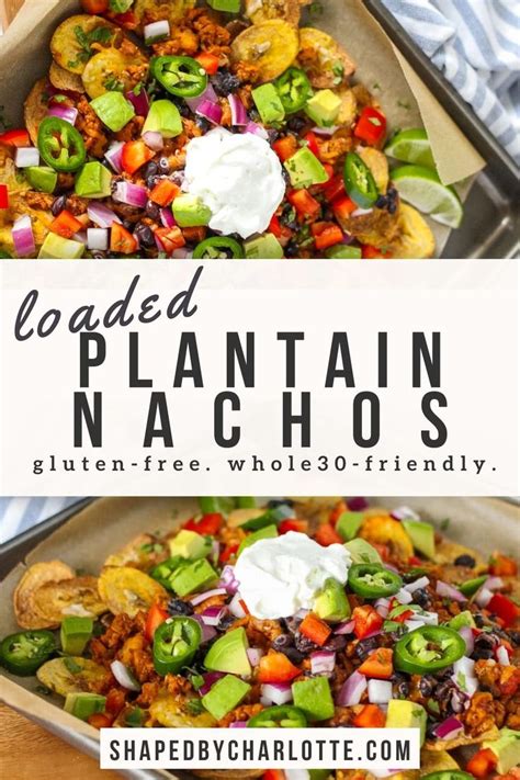 Crispy tortilla chips are topped with seasoned chicken, cheese, pico de gallo, and other favorite nacho toppings.bake them until the cheese is bubbly and don't forget your favorite dips like homemade salsa and sour cream! Healthy Loaded Plantain Nachos | Recipe in 2020 | Healthy ...