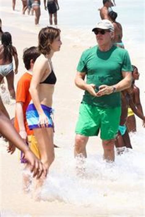 Retro Bikini Calista Flockhart In Black Bikini With Harrison Ford In
