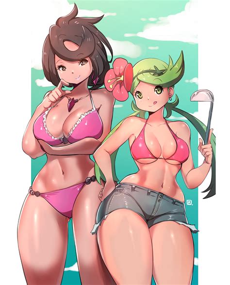Mallow And Olivia Pokemon And More Drawn By Kenron Toqueen Danbooru