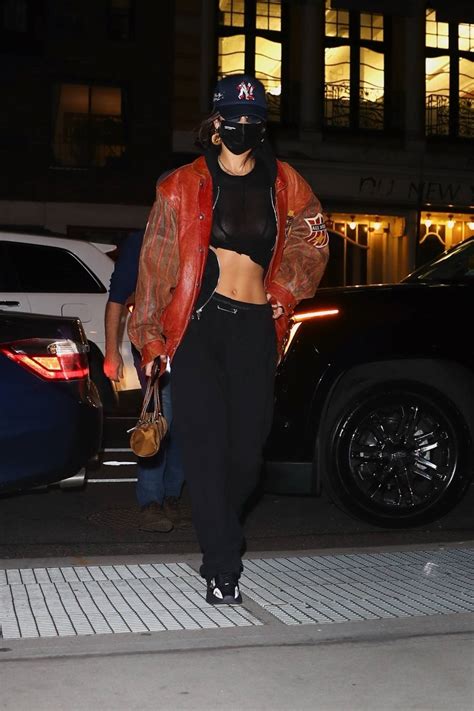 Bella Hadid Show Her Abs While Out In Nyc 14 Gotceleb