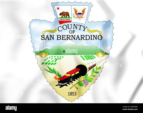 3d Seal Of San Bernardino County California Usa 3d Illustration