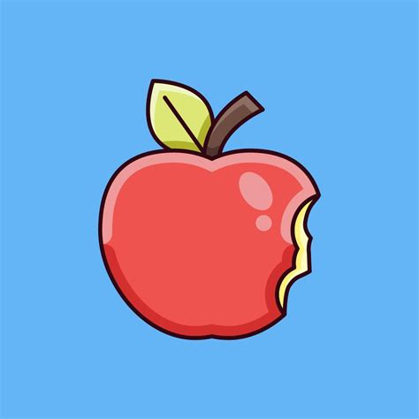 Bitten Apple Icon Vector Illustration 4749948 Vector Art At Vecteezy