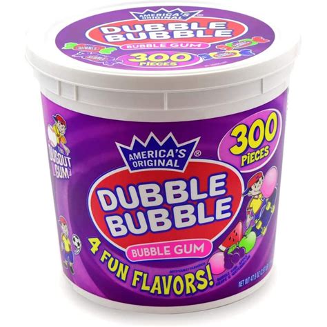 Dubble Bubble 4 Fun Flavors Tub 300 Pieces