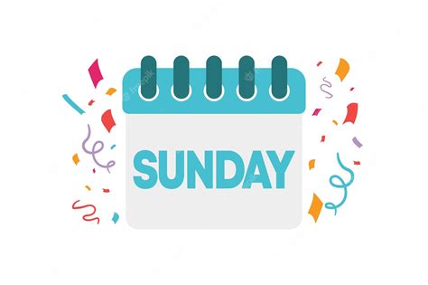 Premium Vector Vector Illustration Of Sunday On Calendar With