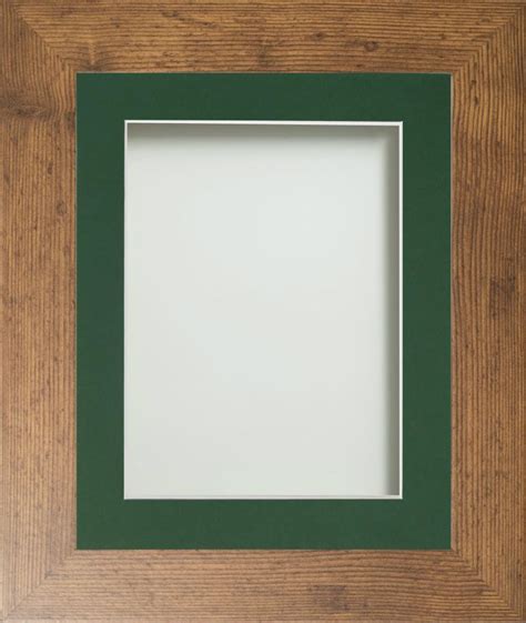Watson Rustic 30x20 Frame With Bottle Green Mount Cut For Image Size A2