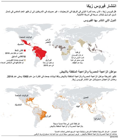 وأعراض المرض خفيفة عموماً وهي تشمل الإصابة بالحمى والطفح الجلدي والتهاب الملتحمة وآلام. انفوجرافيك... الصحة العالمية تحذر من انتشار فيروس "زيكا ...