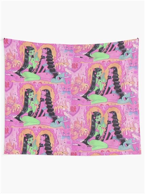 Y2k Pink Devil Aesthetic Tapestry For Sale By Elinguinness Redbubble