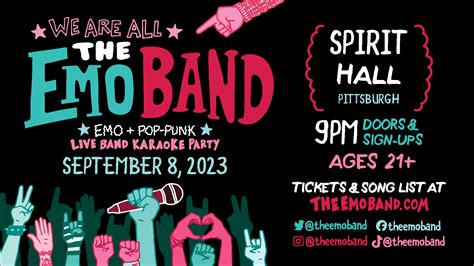 The Emo Band Emo Pop Punk Live Band Karaoke Party — Spirit
