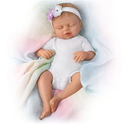 Ashton Drake Swaddled So Sweetly Lifelike Baby Girl Doll by Violet Parker | eBay