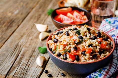 Organic jasmine brown rice loaded with folic acid, which has been linked to improving healthy pregnancies. Black Bean and Rice Salad | Healthy Side Dishes from Click ...