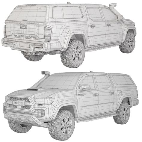 3d Model Toyota Tacoma Trd Pro 2022 Vr Ar Low Poly Cgtrader
