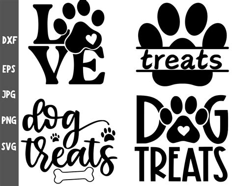 Dog Treats Svg Bundle Dog Bone Png Dog Food Svg Dog Treat Jar Svg