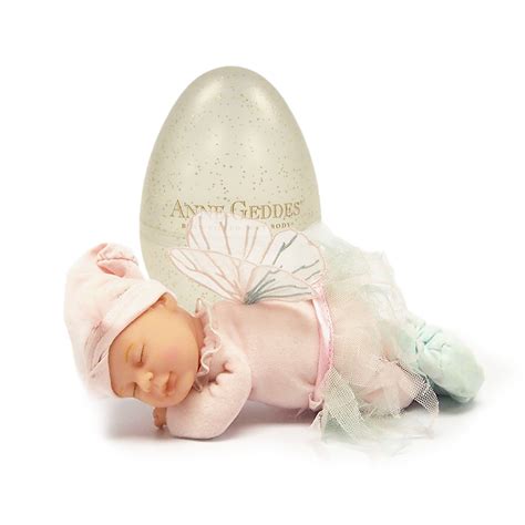 Anne Geddes 579308 Baby Fairy 9 Inch Doll In Gold Glitter Egg