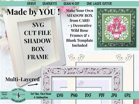 3d shadow box picture frame template multi layer svg files etsy nederland