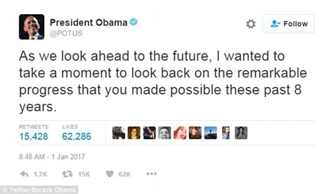 Obama Looks Back On His Achievements In Series Of Tweets As 2017 Begins