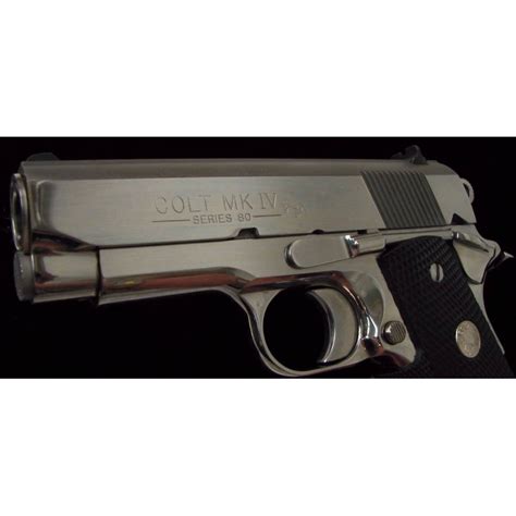Colt Officers Acp 45 Acp Caliber Pistol Rare Bright Stainless Compact