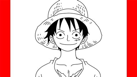 How To Draw Luffy From One Piece Step By Step Drawing Youtube