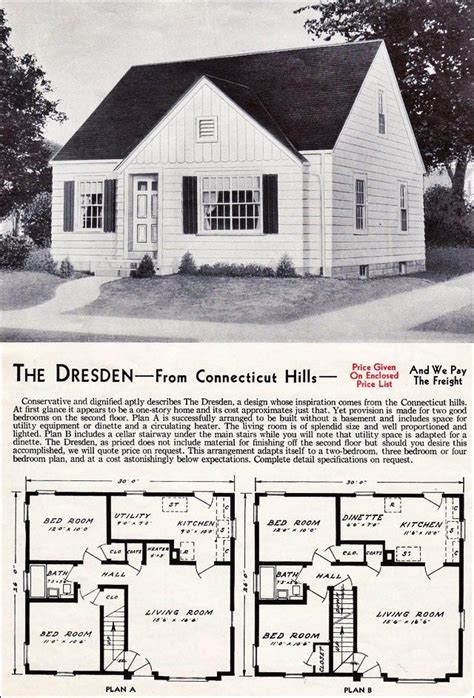 The Dresden Kit House Floor Plan Made By The Aladdin Company In Bay