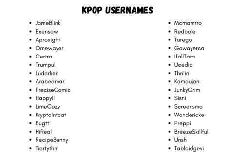 Kpop Usernames 200 Aesthetic And Cute Nicknames For Kpop