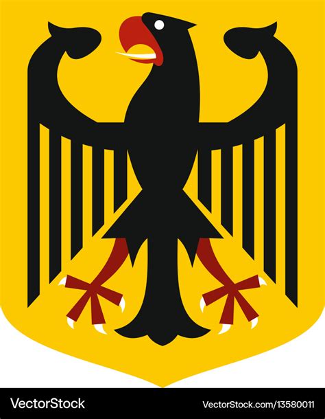 Coat Of Arms Of Germany Icon Flat Style Royalty Free Vector