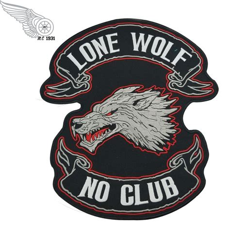 Buy Lone Wolf No Club Back Biker Mc Patches Motorcycle
