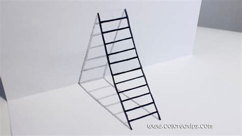 A Ladder Leaning Up Against A White Wall