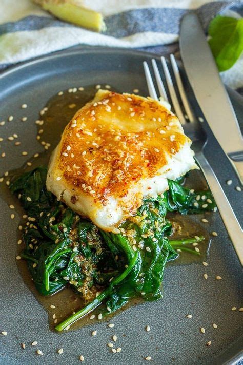 Chilean Sea Bass Recipe With Asian Glaze And Sesame Spinach Recipe
