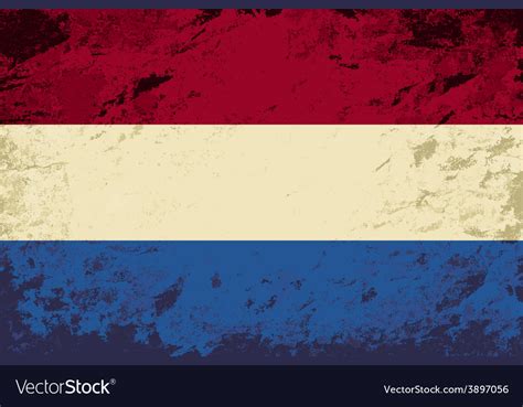 dutch flag grunge background royalty free vector image