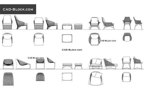 Outdoor Chairs Dwg Caca Furniture
