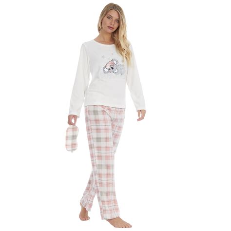 Womensladies Fleece Thermal Pyjamas Pyjama Pjs Winter Nightwear Set