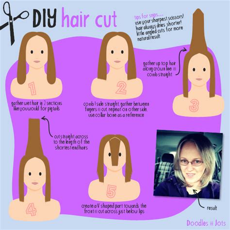 Who says short hair doesn't make for a killer hairdo? DIY Mid-length Haircut | Doodles and Jots