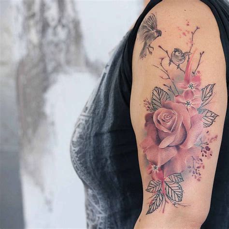 Pink Soft Rose Tattoo Best Tattoo Ideas Gallery Tatuajes