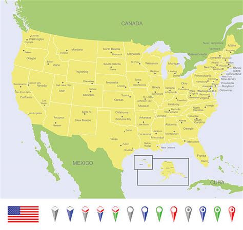 6000 Usa Map States And Capitals Stock Illustrations Royalty Free